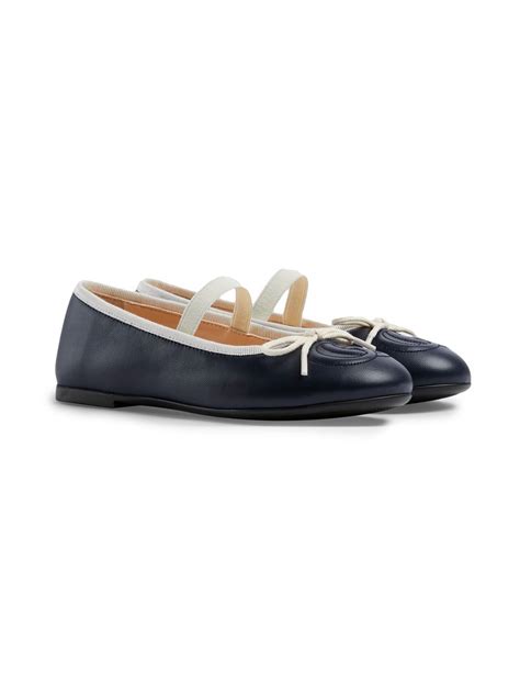 guccie girls ankle strap ballet flats|farfetch Gucci kids.